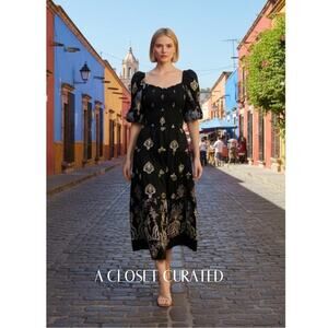 Sabina Musayev Gleam Maxi Dress XS Black NEW